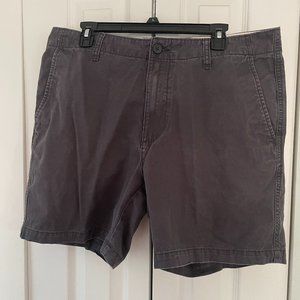 Straight Lived-In Khaki Non-Stretch Shorts for Men